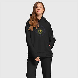 Женский костюм оверсайз Вирусная сеть, цвет: черный — фото 2