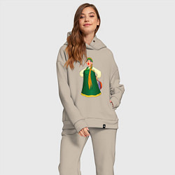 Женский костюм оверсайз Баба, цвет: миндальный — фото 2