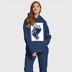 Женский костюм оверсайз Синий орел, цвет: тёмно-синий — фото 2