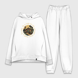 Женский костюм оверсайз In a hole in the ground there lived a Hobbit, цвет: белый