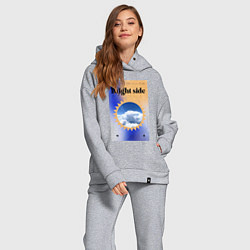 Женский костюм оверсайз Светлая сторона, цвет: меланж — фото 2