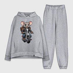 Женский костюм оверсайз Biker mice, цвет: меланж