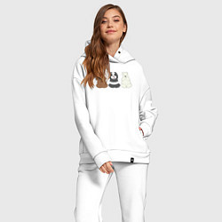 Женский костюм оверсайз Три мишки, цвет: белый — фото 2