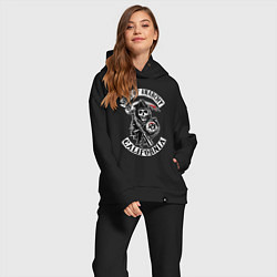 Женский костюм оверсайз Sons of anarchy - logo, цвет: черный — фото 2