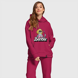 Женский костюм оверсайз Gender Bender, цвет: маджента — фото 2