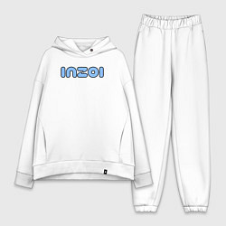 Женский костюм оверсайз Inzoi синий логотип