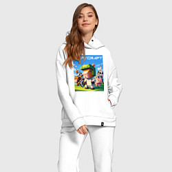 Женский костюм оверсайз Capycraft - collaboration ai art, цвет: белый — фото 2