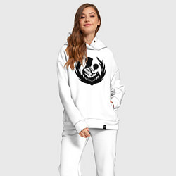 Женский костюм оверсайз Педиатр с ребенком, цвет: белый — фото 2