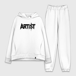 Женский костюм оверсайз Художник в стиле граффити, цвет: белый