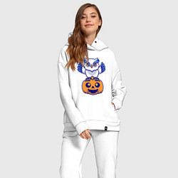 Женский костюм оверсайз Halloween owl, цвет: белый — фото 2