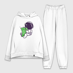 Женский костюм оверсайз Космонавт и доллары