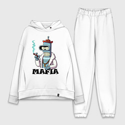 Женский костюм оверсайз Бендер в шубе с сигарой - мафия