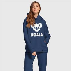 Женский костюм оверсайз Коала с большими глазами, цвет: тёмно-синий — фото 2