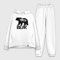 Женский костюм оверсайз Черный медведь с полосами