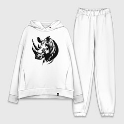 Женский костюм оверсайз Черный носорог