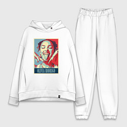 Женский костюм оверсайз Улыбка Оливии Родриго, цвет: белый