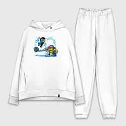 Женский костюм оверсайз Скорпион против Саб-зиро, цвет: белый