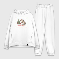Женский костюм оверсайз Хэппи, цвет: белый