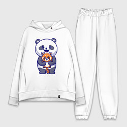 Женский костюм оверсайз Две панды