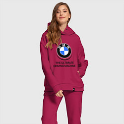 Женский костюм оверсайз BMW Driving Machine, цвет: маджента — фото 2