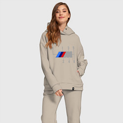 Женский костюм оверсайз BMW, цвет: миндальный — фото 2