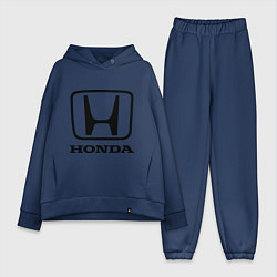 Женский костюм оверсайз Honda logo, цвет: тёмно-синий