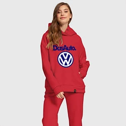 Женский костюм оверсайз Volkswagen Das Auto, цвет: красный — фото 2