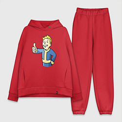 Женский костюм оверсайз Fallout vault boy, цвет: красный