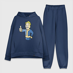 Женский костюм оверсайз Fallout vault boy, цвет: тёмно-синий