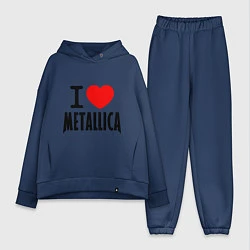 Женский костюм оверсайз I love Metallica, цвет: тёмно-синий