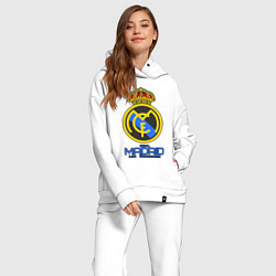 Женский костюм оверсайз Real Madrid, цвет: белый — фото 2