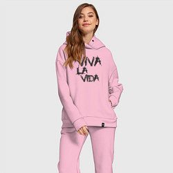 Женский костюм оверсайз Viva La Vida, цвет: светло-розовый — фото 2