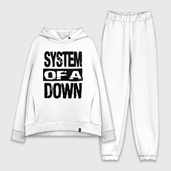 Женский костюм оверсайз System Of A Down, цвет: белый