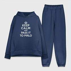 Женский костюм оверсайз Keep Calm & Pass It To Pirlo, цвет: тёмно-синий