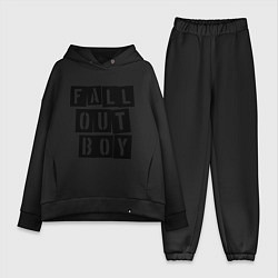 Женский костюм оверсайз Fall Out Boy: Words, цвет: черный