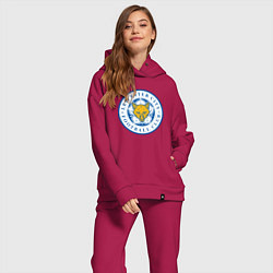 Женский костюм оверсайз Leicester City FC, цвет: маджента — фото 2