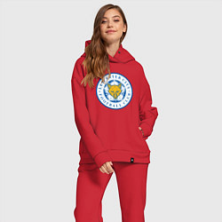 Женский костюм оверсайз Leicester City FC, цвет: красный — фото 2