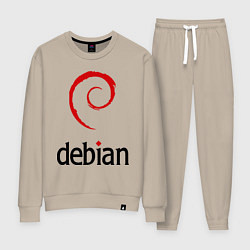 Костюм хлопковый женский Debian, цвет: миндальный