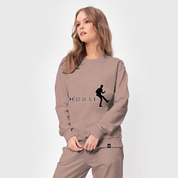 Костюм хлопковый женский House MD, цвет: пыльно-розовый — фото 2
