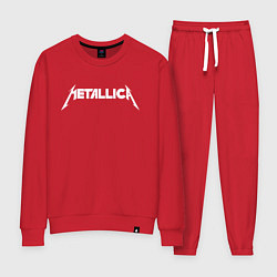 Костюм хлопковый женский Metallica, цвет: красный