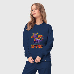 Костюм хлопковый женский Spyro: 8 bit, цвет: тёмно-синий — фото 2