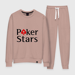Костюм хлопковый женский Poker Stars, цвет: пыльно-розовый