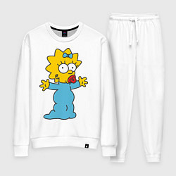 Костюм хлопковый женский Maggie Simpson, цвет: белый