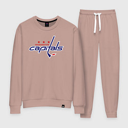 Костюм хлопковый женский Washington Capitals, цвет: пыльно-розовый