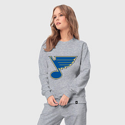 Костюм хлопковый женский St Louis Blues, цвет: меланж — фото 2