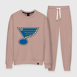 Костюм хлопковый женский St Louis Blues, цвет: пыльно-розовый