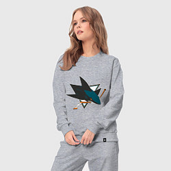 Костюм хлопковый женский San Jose Sharks, цвет: меланж — фото 2