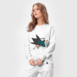 Костюм хлопковый женский San Jose Sharks, цвет: белый — фото 2