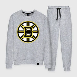 Костюм хлопковый женский Boston Bruins, цвет: меланж