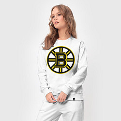 Костюм хлопковый женский Boston Bruins, цвет: белый — фото 2